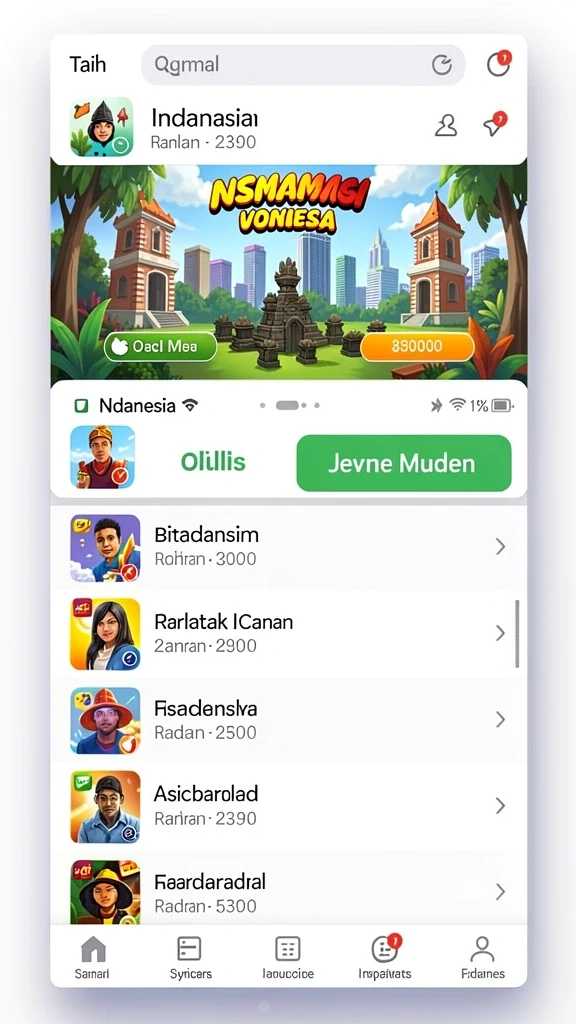 Berkelahi melawan musuh dengan latar belakang yang menakjubkan.