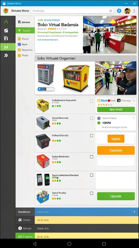 Tampilan antarmuka yang modern dan menarik.