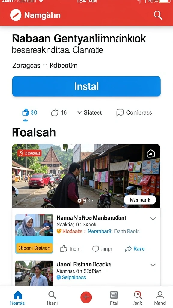 Tampilan awal yang menarik dan mudah dinavigasi.