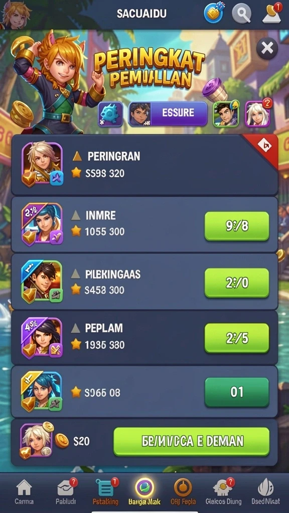 Tampilan menarik dengan tema slot beragam.