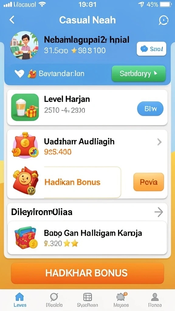 Ilustrasi karakter ikonik dari LUCKYDF.