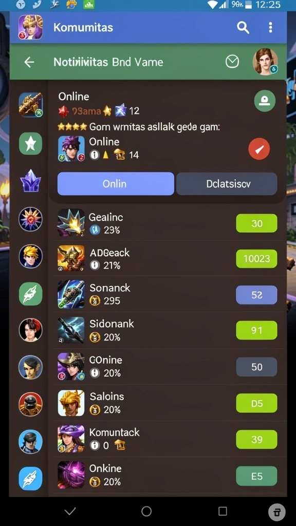 Karakter yang beragam untuk dipilih dalam game.