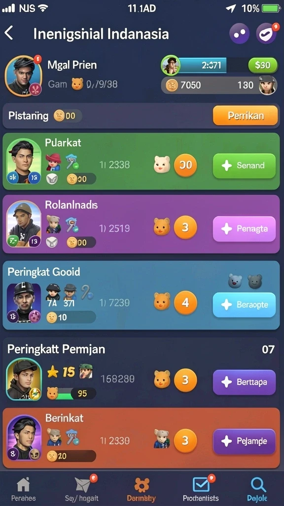Karakter unik dengan kemampuan berbeda.
