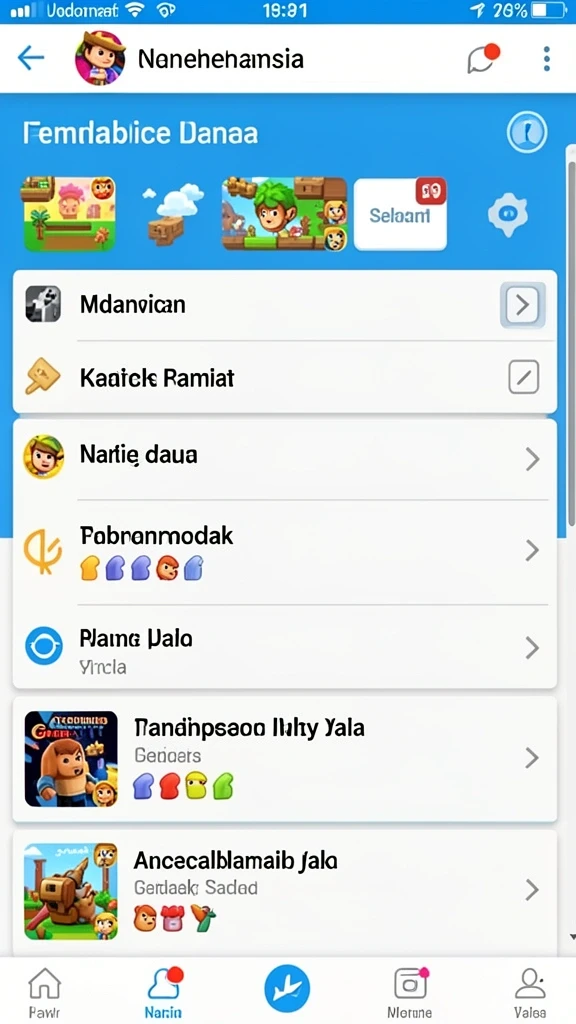 Tampilan awal permainan yang menarik dan informatif.